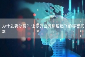 为什么要分销？让你的业务快速起飞的秘密武器