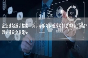 企业建站避坑指南，新手老板如何低成本打造高转化网站？网站建设企业建站