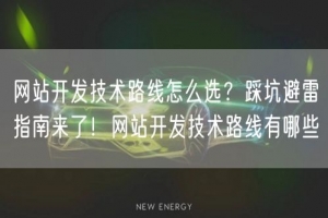 网站开发技术路线怎么选？踩坑避雷指南来了！网站开发技术路线有哪些