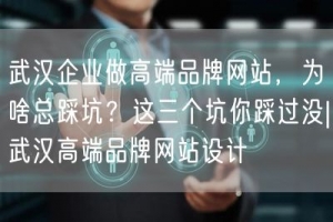 武汉企业做高端品牌网站，为啥总踩坑？这三个坑你踩过没|武汉高端品牌网站设计