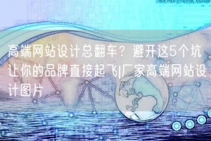高端网站设计总翻车？避开这5个坑让你的品牌直接起飞|厂家高端网站设计图片