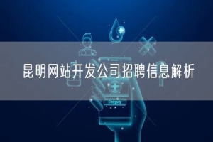 昆明网站开发公司招聘信息解析