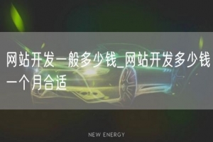 网站开发一般多少钱_网站开发多少钱一个月合适