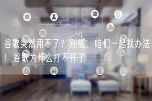 谷歌突然用不了？别慌，咱们一起找办法！谷歌为什么打不开了