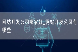 网站开发公司哪家好_网站开发公司有哪些