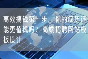 高效搞钱第一步，你的简历还能更值钱吗？高端招聘网站模板设计