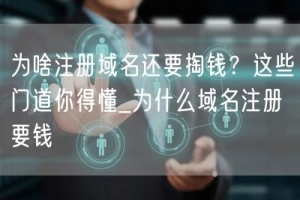 为啥注册域名还要掏钱？这些门道你得懂_为什么域名注册要钱