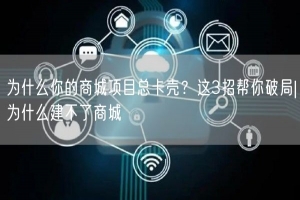 为什么你的商城项目总卡壳？这3招帮你破局|为什么建不了商城