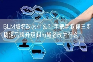 BLM域名改为什么？手把手教你三步搞定品牌升级|blm域名改为什么