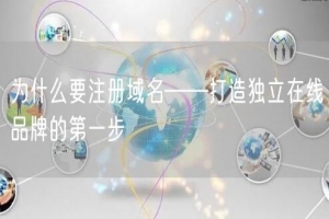 为什么要注册域名——打造独立在线品牌的第一步