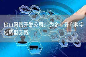 佛山网站开发公司：为企业开启数字化转型之路